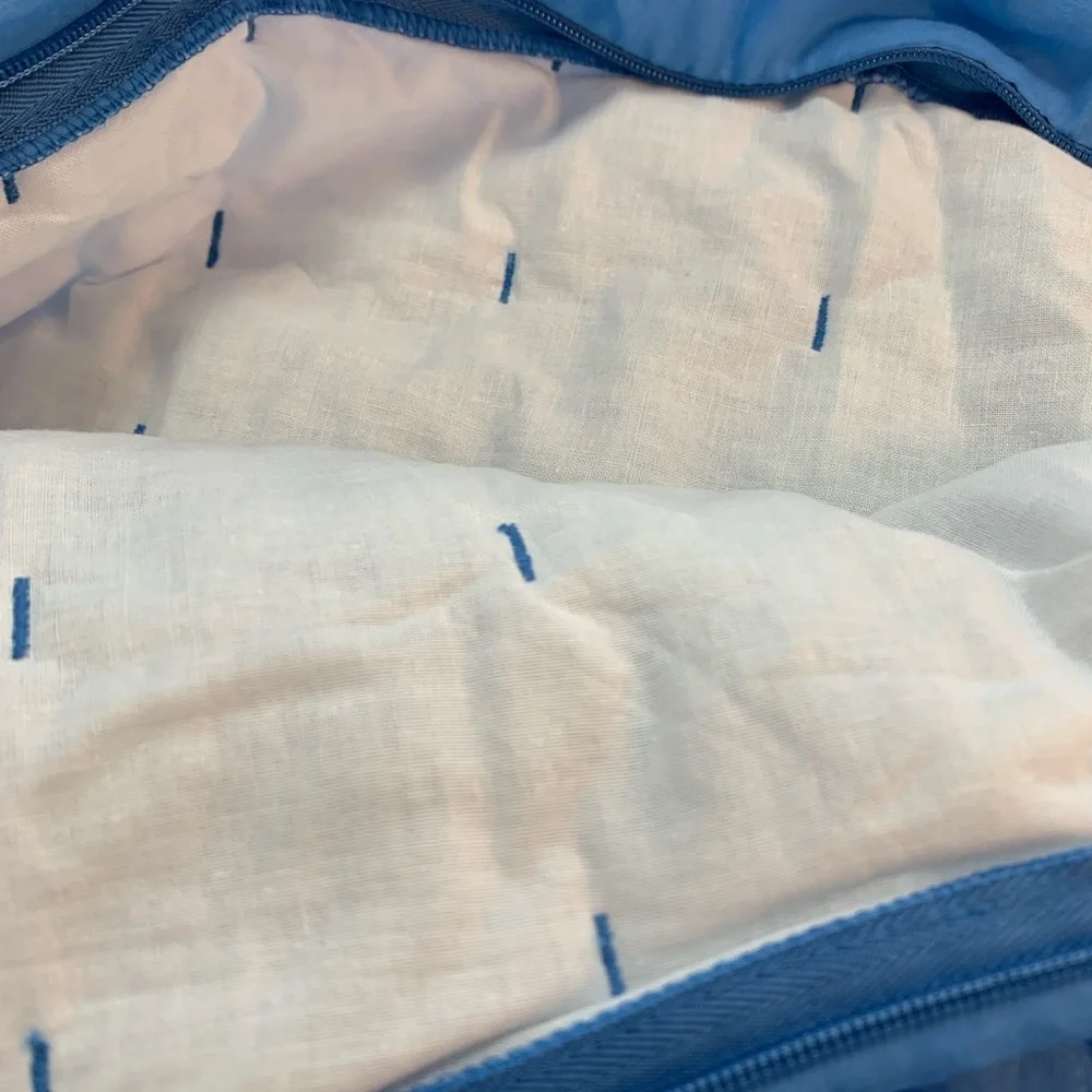 NEW Pottery Barn Bed + Bath French Blue Voile Quilted Euro Sham 26 x 26​
